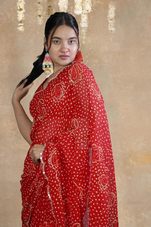 Vasthrlay Sourbh Georgette Plastic Turquoise Ethnic Wear