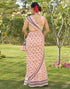 Vasthrlay Womens Printed Unstitched Peach Saree