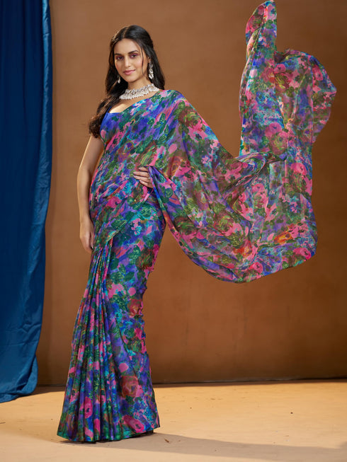 Vasthrlay Chiffon Floral Saree