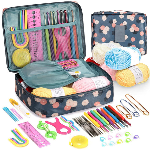 Premium 108 Pcs Crochet Needle Kit for Adults