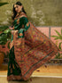 Vasthrlay Womens Weaving Unstitched Green Saree