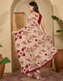Vasthrlay Womens Printed Unstitched Purple Saree
