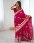 Vasthrlay Banarasi Weaving Unstitched Blue Saree