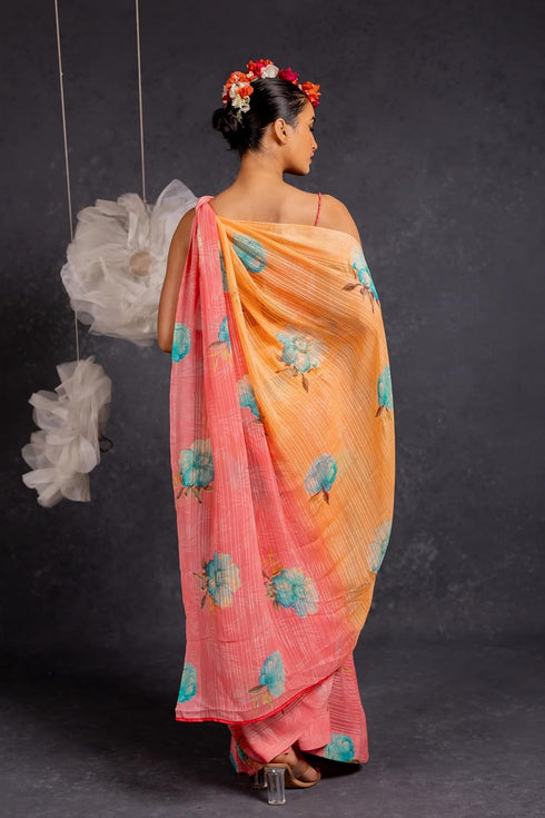 Vasthrlay Fashion Georgette Floral Printed Ethnic Wear
