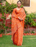 Vasthrlay Bandhani Printed Unstitched Peach Saree