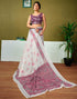 Vasthrlay Womens Cotton Printed Pink Saree