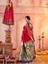 Vasthrlay Weaving Paithani Unstitched Dark Green Saree