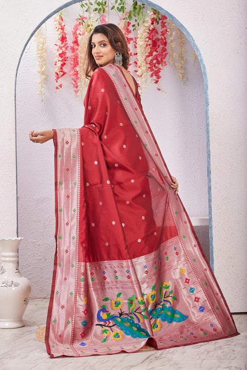 Vasthrlay Paithani Kanjivaram Lightpink