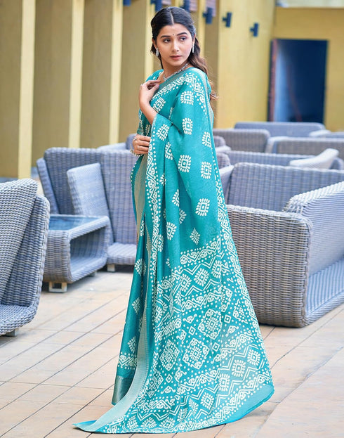Vasthrlay Printed Weaving Unstitched Red Saree
