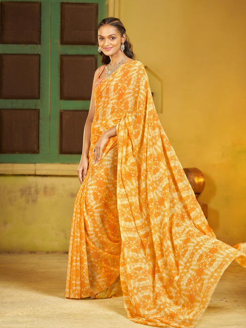 Vasthrlay Georgette Unstitched Saree