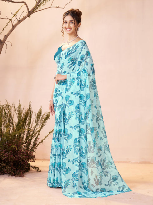 Vasthrlay Georgette Printed Saree