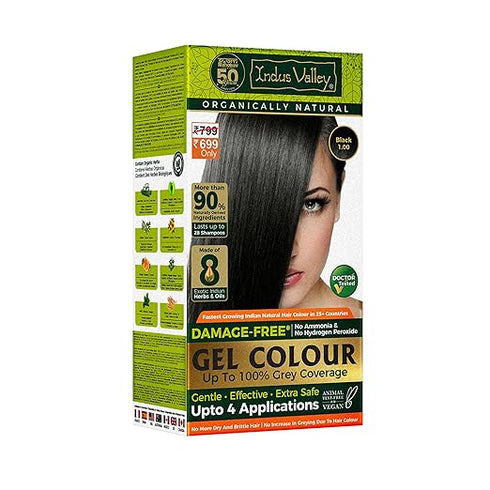 INDUS VALLEY Damage Free Natural Gel Hair Colour for Women 200ml