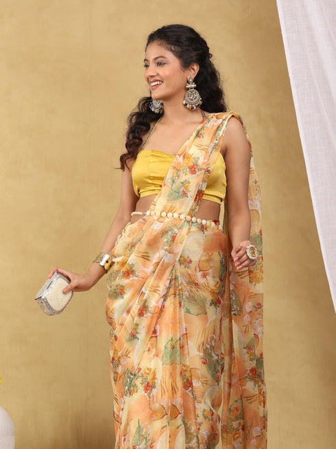Vasthrlay Chiffon Floral Saree