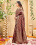 Vasthrlay Womens Weaving Unstitched Dark Green Saree