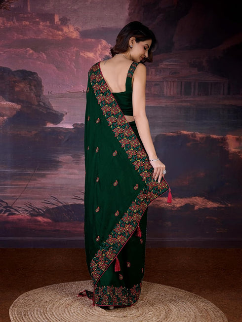 Vasthrlay Vichitra Heavy Embroidred Ethnic Wear