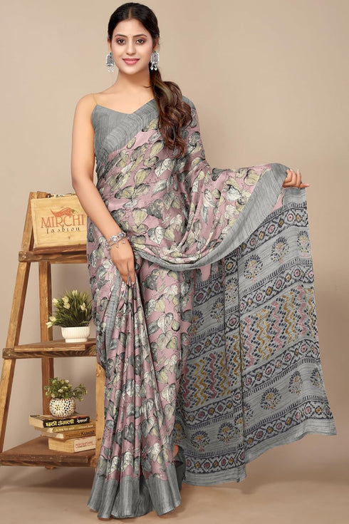 Vasthrlay Fashion Georgette Kalmkari Mehandi Ethnic Wear