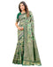 Vasthrlay Womens Weaving Unstitched Light Green Saree