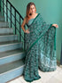 Vasthrlay Chanderi Bandhani Unstitched White Saree