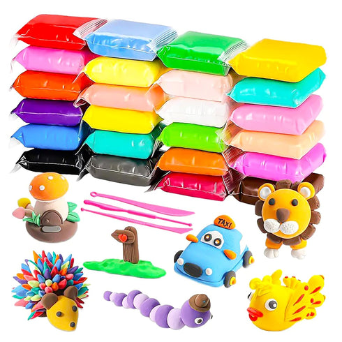 VGRASSP 24 Pcs Air Dry Clay for Kids with 6 Sculpting Tools