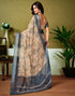Vasthrlay Womens Cotton Printed Yellow Saree