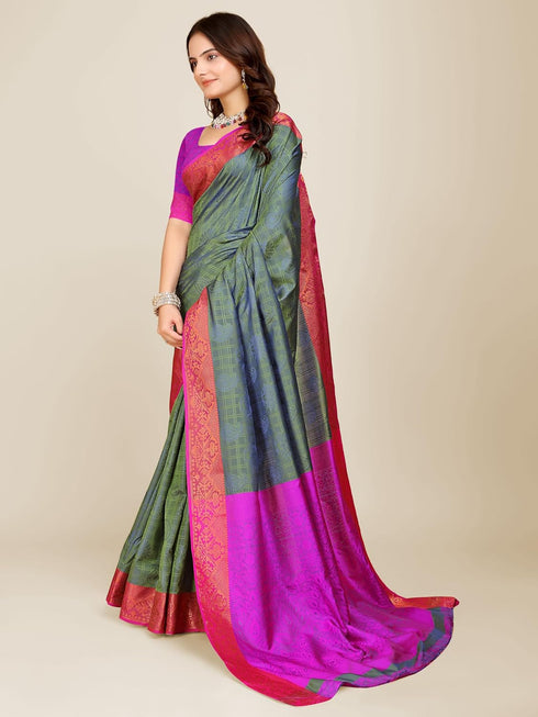 Vasthrlay Multicoloured Banarasi Ethnic Wear