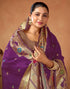 Vasthrlay Womens Paithani Unstitched Dark Green Saree