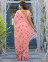 Vasthrlay Womens Printed Unstitched Off White Saree
