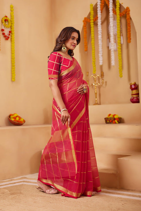 Vasthrlay Cotton Unstitched Saree