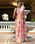 Vasthrlay Womens Printed Unstitched Beige Saree