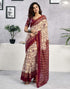 Vasthrlay Womens Printed Unstitched Light Green Saree