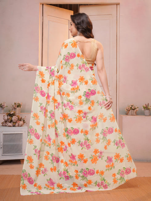 Vasthrlay Georgette Floral Saree