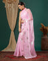 Vasthrlay Georgette Printed Unstitched Orange Saree