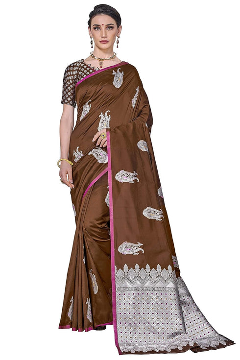 Vasthrlay Banarasi Gs Orange Ethnic Wear