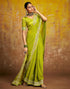 Vasthrlay Georgette Embroidery Unstitched Red Saree