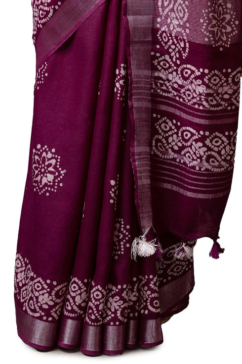 Vasthrlay Linen Sarees Tassels