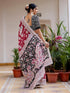 Vasthrlay Kalamkari Printed Olive Saree