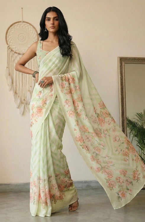 Vasthrlay Georgette Printed Saree