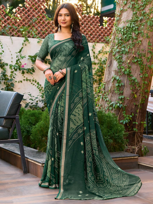 Vasthrlay Bandhani Unstitched Designer Sr Ethnic Wear