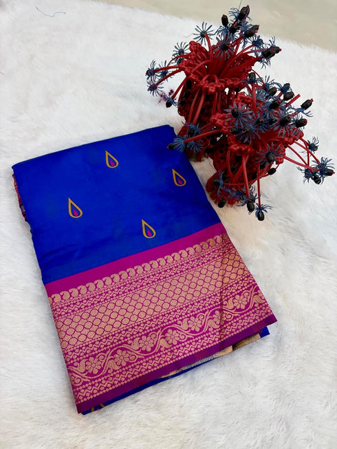 Vasthrlay Paithani Kanjivaram Royalblue