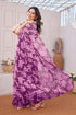 Vasthrlay Fashion Chiffon Printed Red Ethnic Wear