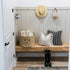 RUGSZONE Handwoven Jute & Cotton Storage Basket