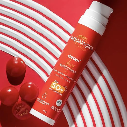Aqualogica Detan+ Dewy Lightweight Sunscreen with SPF 50+