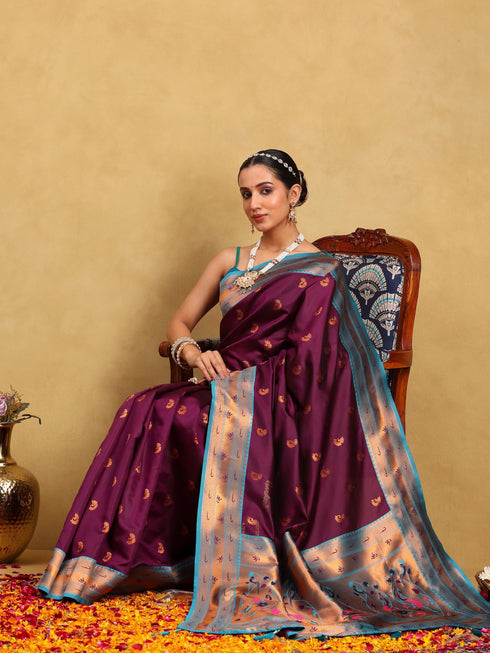 Vasthrlay Banarasi Unstitched Saree