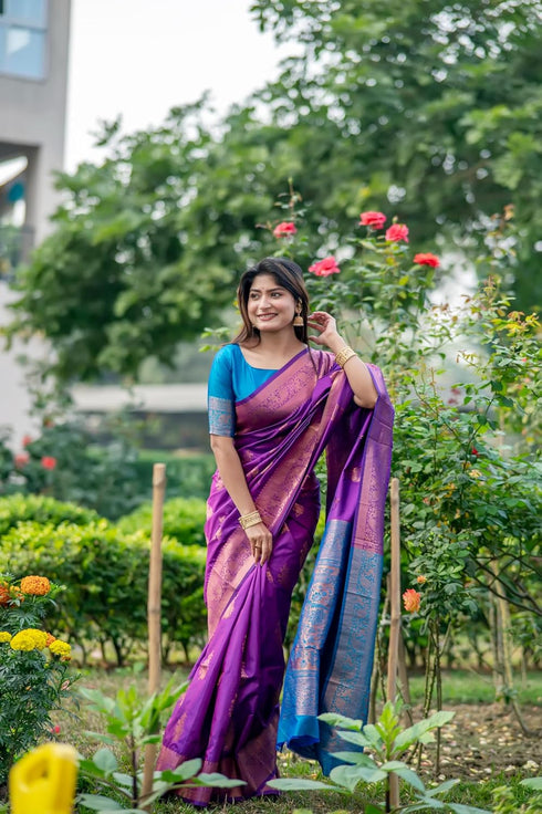 Vasthrlay Kanjivaram Unstitched Piece Blue