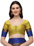 Vasthrlay Peacock Embroidery Contrast Saree