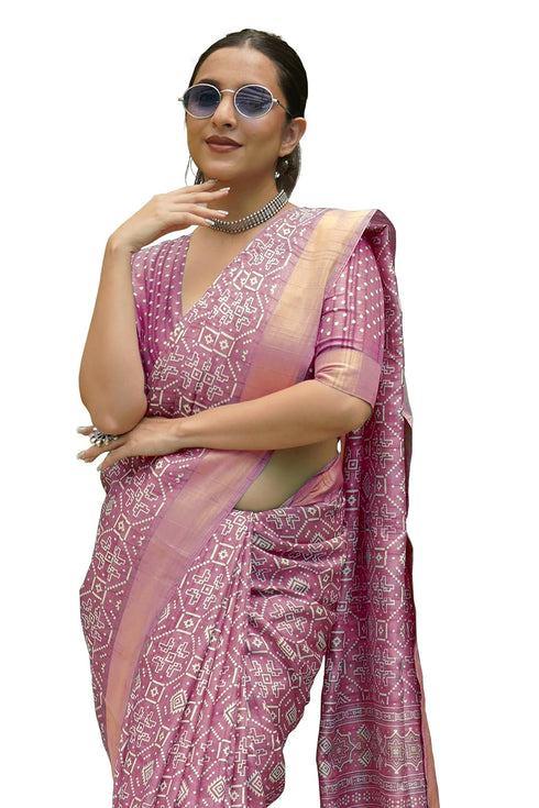Vasthrlay Fashion Handloom Printed Dusty Ethnic Wear