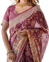 Vasthrlay Handloom Burgundy Floral Saree
