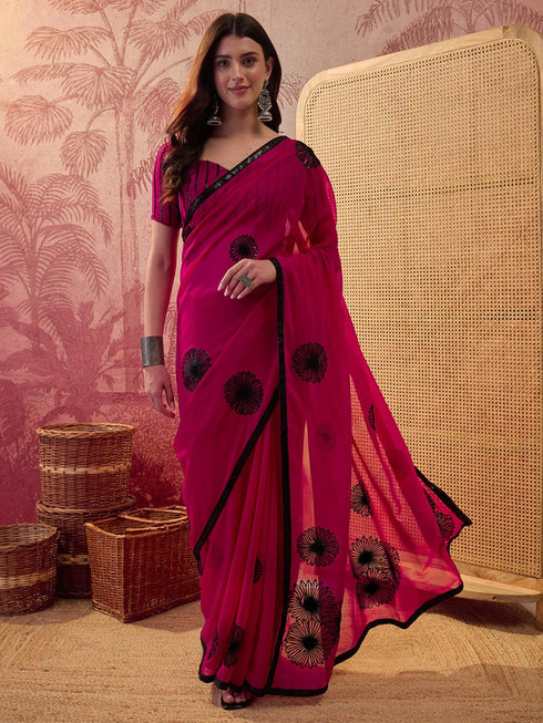 Vasthrlay Georgette Embroidery Unstitched Vh Ethnic Wear