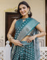 Vasthrlay Womens Striped Unstitched Dusty Pink Saree