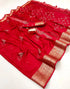 Vasthrlay Bandhani Unstitched Piece Saree